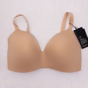 Knix WingWoman Contour Bra Size 36DD Warm Sand Wireless Foam New
